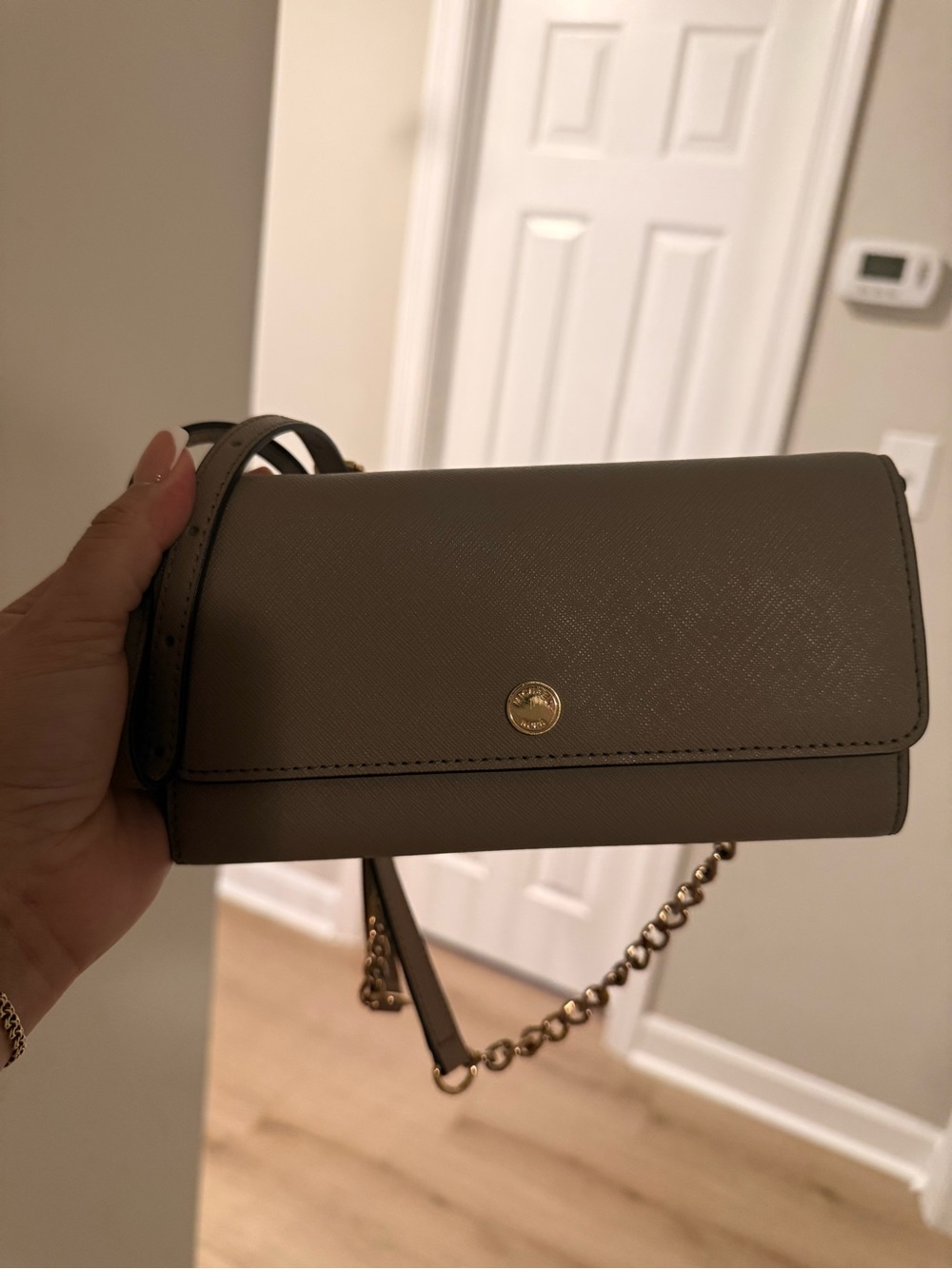 Michael Kors Taupe Crossbody Wallet
